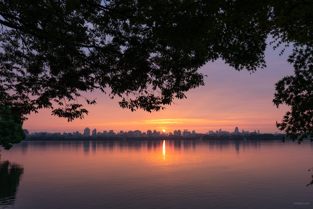 Sunrise on lake