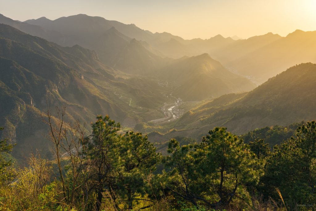 The valley in sunlight